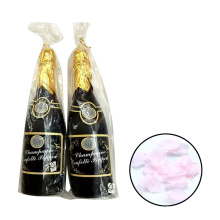 Tipo romántico del artículo del banquete de boda Color personalizado Rose Petal Champagne Bottle Confetti Cannon para la decoración
